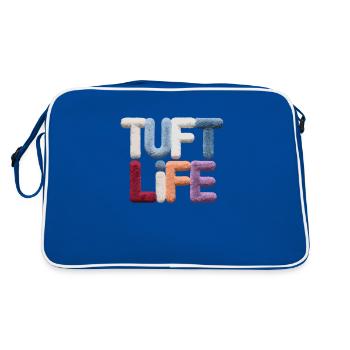 Diy Rug Funny Rug Tufting - Retro Bag - blue/white - Back