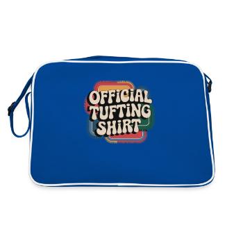 Diy Rug Funny Rug Tufting - Retro Bag - blue/white - Back