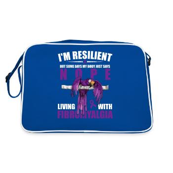 Je suis résilient, mais certains jours, mon - Sac Retro - bleu/blanc - Dos