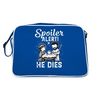 Spoiler Alert He Dies Design - Retro Bag - blue/white - Back