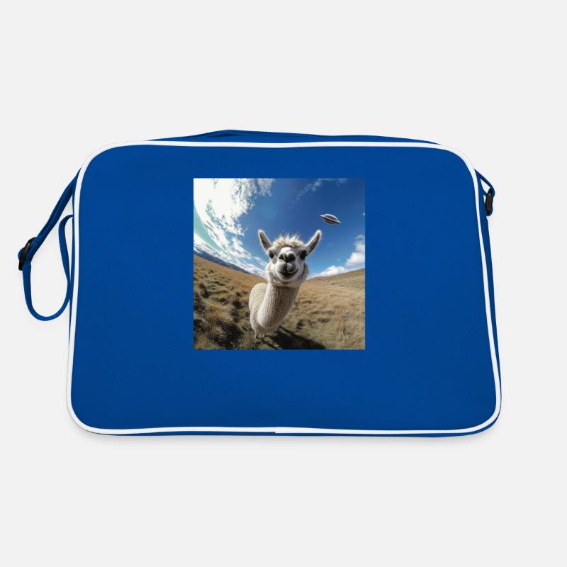 Selfie de lama avec des OVNI, plus bizarre Sac Retro