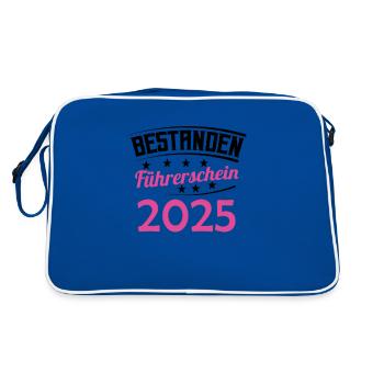 Driving License 2025 Driving Test Driving License Test - Retro Bag - blue/white - Back