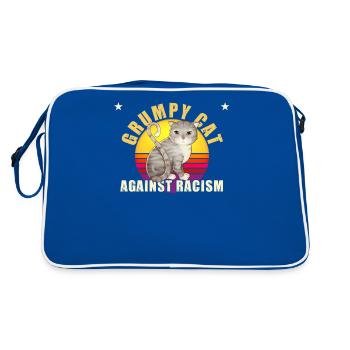Chat contre le racisme - Sac Retro - bleu/blanc - Dos