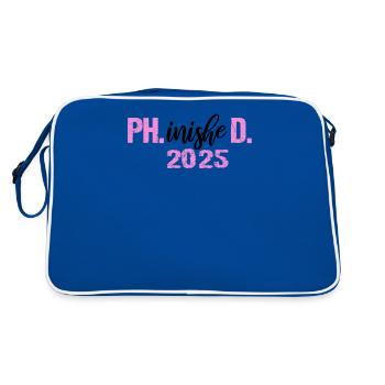 Doktor 2025 Abschluss Philister Dissertation Phd - Retro Tasche - Blau/Weiß - Hinten