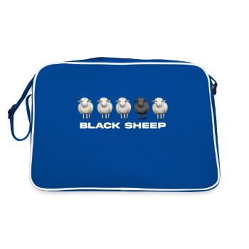 Mouton noir - Sac Retro - bleu/blanc - Dos