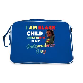 I'm a Black Child Independence Day - Retro Bag - blue/white - Back