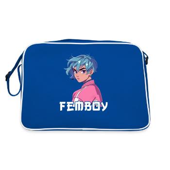 Femboy Esthétique Yaoi Anime Garçon Travestissement - Sac Retro - bleu/blanc - Dos