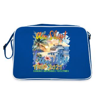 Aw Ship It's A Family Trip 2025 - Retro Bag - blue/white - Back