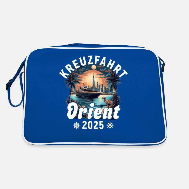 Kreuzfahrt Orient 2025 - Retro Tasche - Blau/Weiß