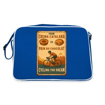 From Crema Catalana to Pain au Chocolat Cycling - Retro Bag - blue/white - Back