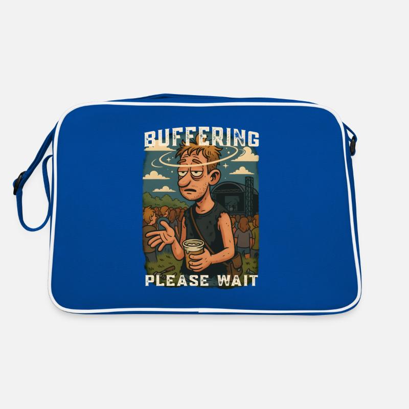 Buffering… bitte warten | Nerd Humor Retro Tasche