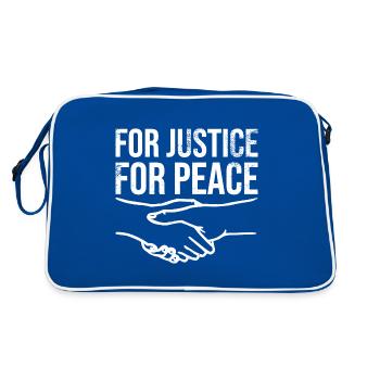 For justice for peace - Retro Bag - blue/white - Back