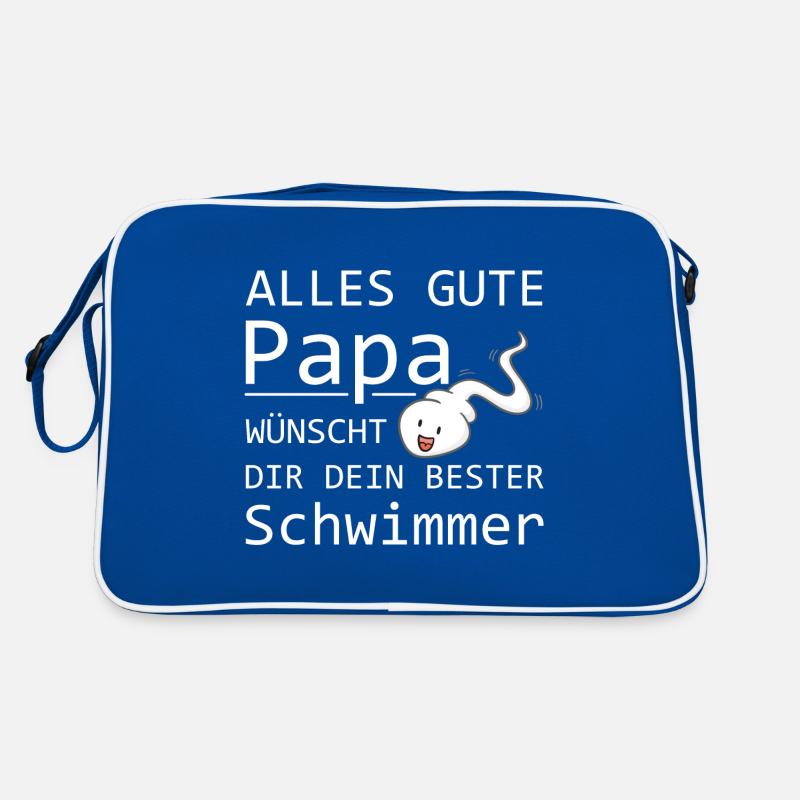 Alles Gute Papa wünscht dir dein bester Schwimmer Retro Tasche