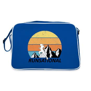 Trail Running - Retro Tasche - Blau/Weiß - Hinten