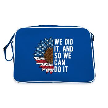 We Did It Patriotic American Patriotism USA - Retro Bag - blue/white - Back