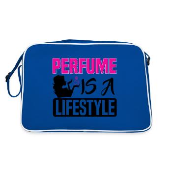 Parfüm Fragrance Perfüm Perfume Parfum Duft - Retro Tasche - Blau/Weiß - Hinten