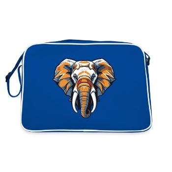 Tête d’éléphant - Sac Retro - bleu/blanc - Dos