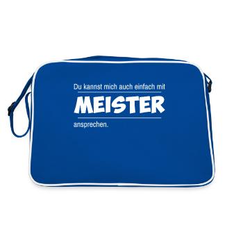 master - Retro Bag - blue/white - Back