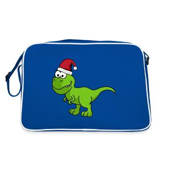 Dinosaure T-Rex Noël - Sac Retro - bleu/blanc - Dos
