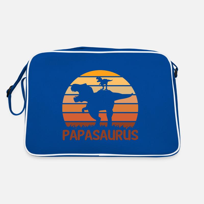 Dad Father Dino Dinosaur Papasaurus Retro Bag