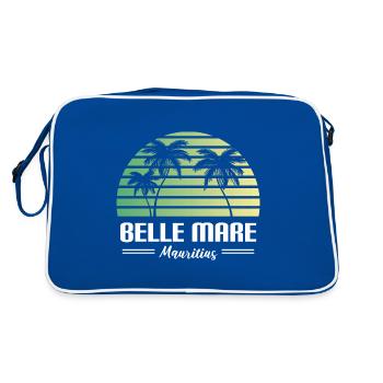 Belle Mare Mauritius Retro Summer Beach Design - Retro Bag - blue/white - Back