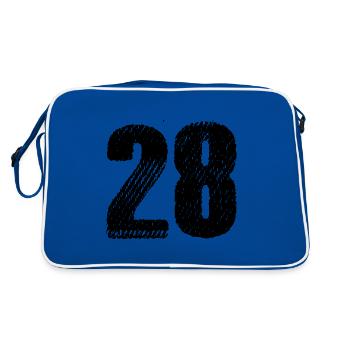 Maillot numéro 28 - Sac Retro - bleu/blanc - Dos