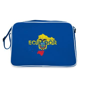 Forme et drapeau de l'Équateur - Sac Retro - bleu/blanc - Dos