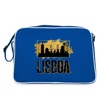 Lisboa Lisbonne Lisbon Portugal Skyline - Sac Retro - bleu/blanc - Dos