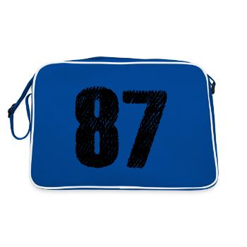 Maillot numéro 87 - Sac Retro - bleu/blanc - Dos