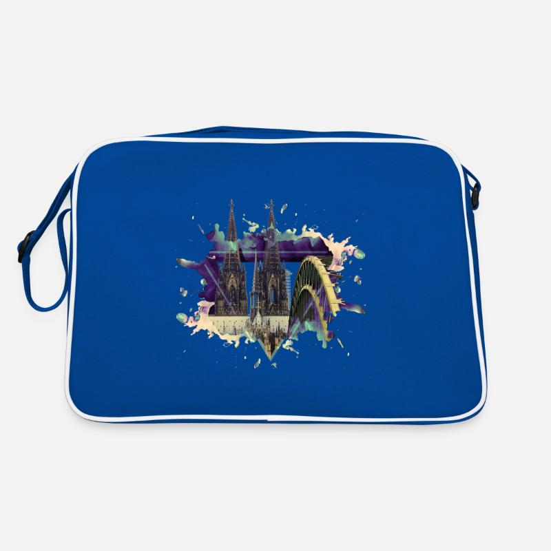 Cologne Cologne Cathedral Germany City Skyline Splash Retro Bag