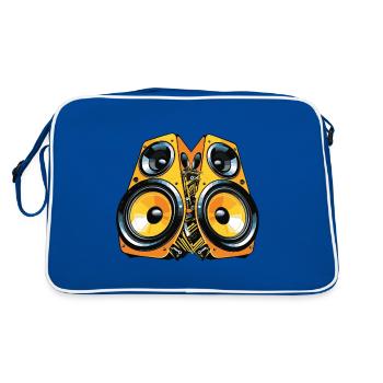 Music Boxes Bass - Retro Bag - blue/white - Back