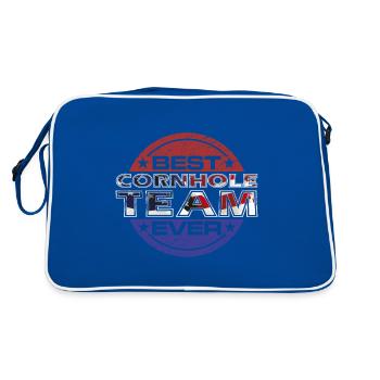 Best Cornhole Team ever Sport Fun Beer - Retro Bag - blue/white - Back