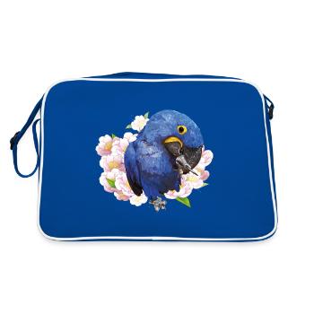 Hyacinth Macaw - Retro Bag - blue/white - Back