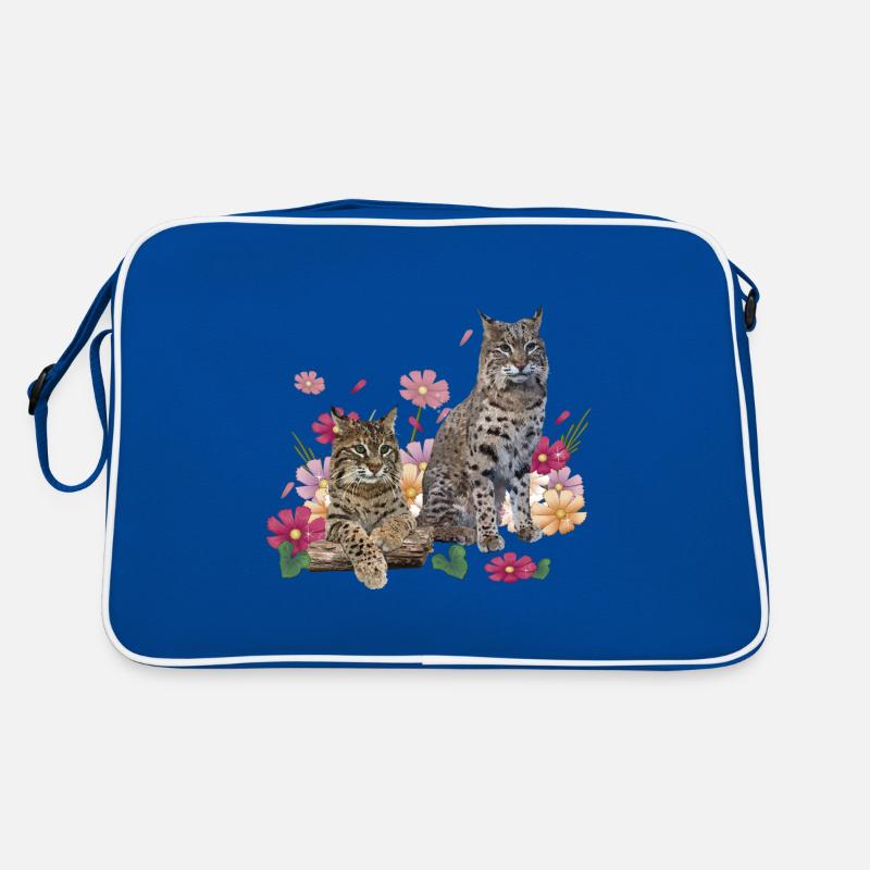Luchs - Retro Tasche - Blau/Weiß