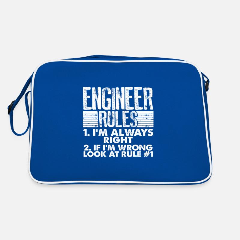 Engineer Gifts Engineer Rules Always Right Retro Bag