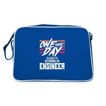 Un cadeau d’ingénieur un jour plus proche de devenir un - Sac Retro - bleu/blanc - Dos