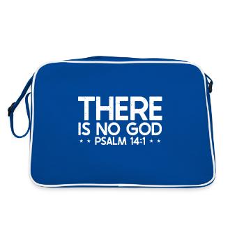 Verset biblique Il n’y a pas de Dieu Psaume 14.1 Chrétien - Sac Retro - bleu/blanc - Dos