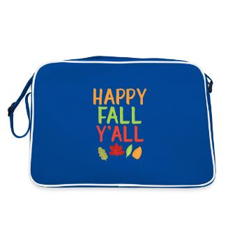 Feuilles d’automne Happy Fall Y’All Thanksgiving - Sac Retro - bleu/blanc - Dos
