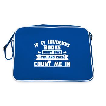 Livres Rainy Tea et Cats Count Me In Book Lover - Sac Retro - bleu/blanc - Dos