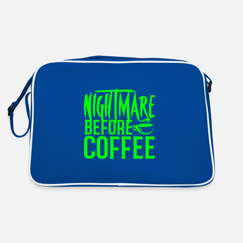 Coffee Addict Gift Nightmare Before Coffee Lover Retro Bag