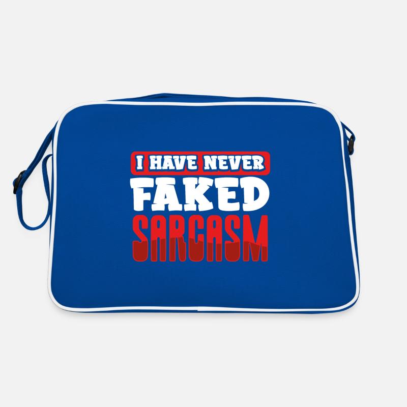 Sarkastisches Geschenk Ich habe noch nie Sarkasmus vorgetäuscht Retro Tasche