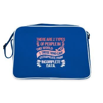 Two Types of People Those Who Can Extrapolate - Retro Bag - blue/white - Back
