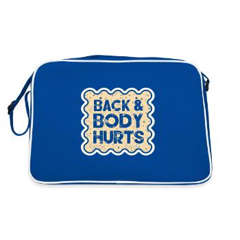 Le dos et le corps font mal au vieillissement drôle Humour Idées cadeaux - Sac Retro - bleu/blanc - Dos