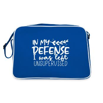 Sarcastic In My Defense Left Unsupervised Sarcasm - Retro Bag - blue/white - Back
