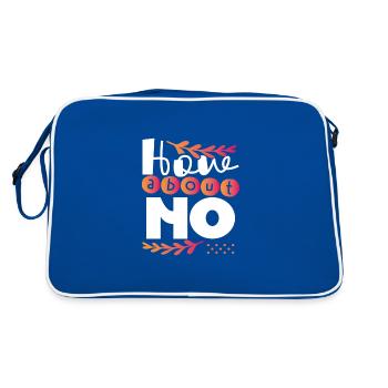 Sarcastic Gift How About No Sarcam Gift - Retro Bag - blue/white - Back