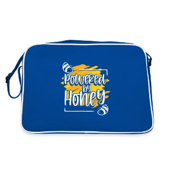 Beekeeping Gift Powered by Honey Beekeeper - Retro Bag - blue/white - Back