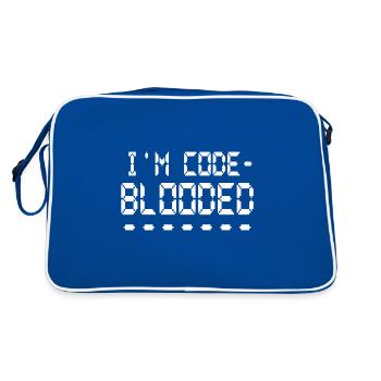 Programmation informatique Je suis programmeur Code Blooded - Sac Retro - bleu/blanc - Dos
