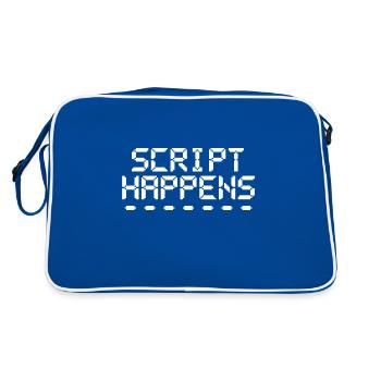 Computer Programming Script Happens Programmer - Retro Bag - blue/white - Back