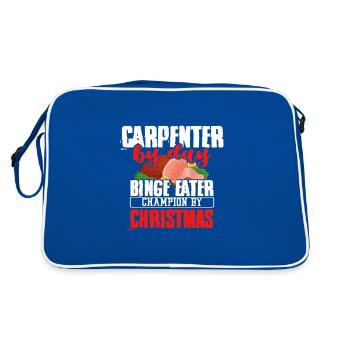 Carpenter Weihnachtsgeschenk Carpenter by Day Binge - Retro Tasche - Blau/Weiß - Hinten