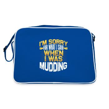 Mudder Gift Désolé pour ce que j’ai dit en Mudding - Sac Retro - bleu/blanc - Dos